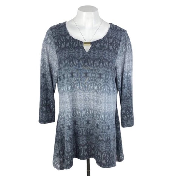 NWT Zac & Rachel Ombre Patterned Tunic Sz Large - Picture 1 of 5